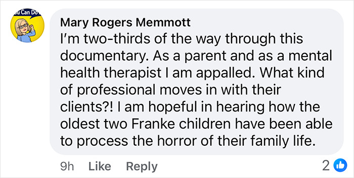 Comment on the Ruby Franke docuseries discussing the impact on her children and parenting concerns.