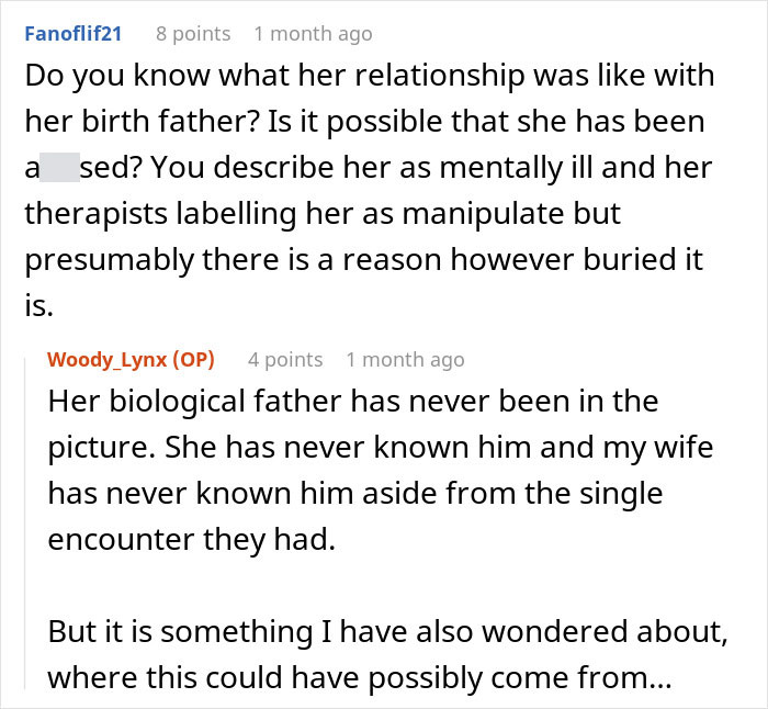 Online discussion about stepdaughter's lies affecting a man's life, seeking advice on family dynamics and relationships.