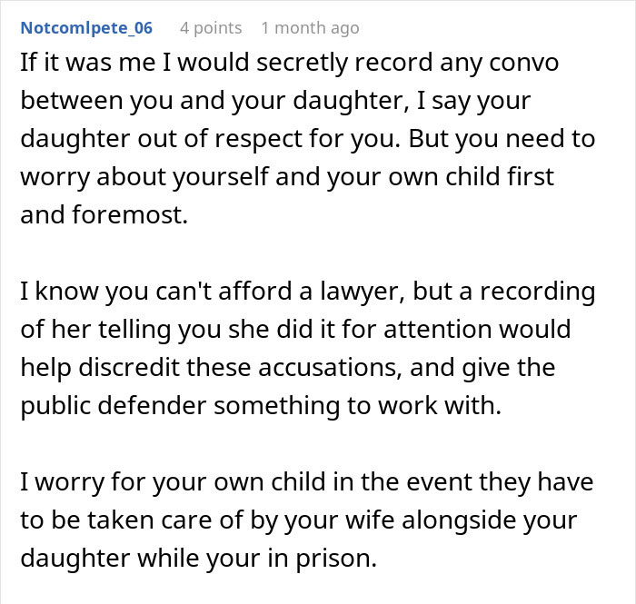 Internet advice on handling stepdaughter's pathological lies affecting man's life, suggesting recording conversations.