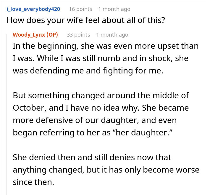 Reddit thread discussing impact of stepdaughter's lies on man's marriage, seeking advice on relationship dynamics.