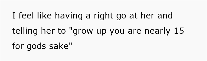 Text expressing frustration about a teenager not helping at home, suggesting they need to grow up.