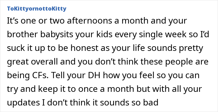 Text from a forum user responding to a mom about parenting and stress.