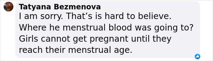 Comment questioning teen pregnancy without vaginal opening, 1988 medical case.