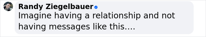 A tweet by Randy Ziegelbauer discussing relationship messages.