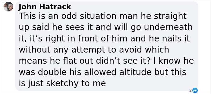 Text conversation discussing a Black Hawk incident related to a DC plane crash.