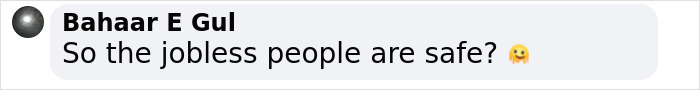 Comment questioning profession safety in cheating context with a playful emoji.