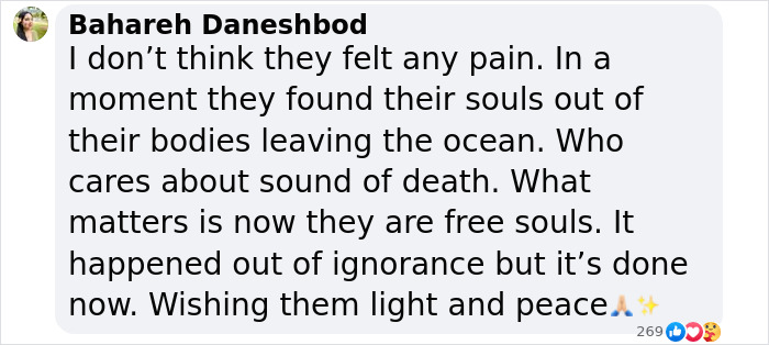 Text screenshot related to Titan Sub's eerie last moments with a message about peace and free souls.