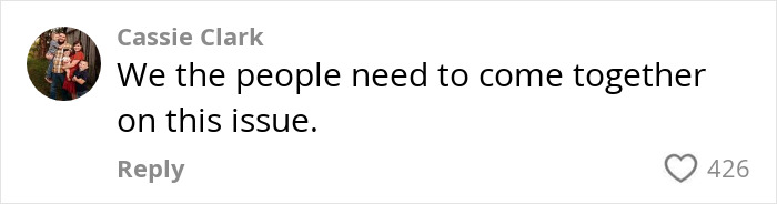 Comment by Cassie Clark emphasizing unity, in context of UnitedHealthcare and surgeon legal issue.