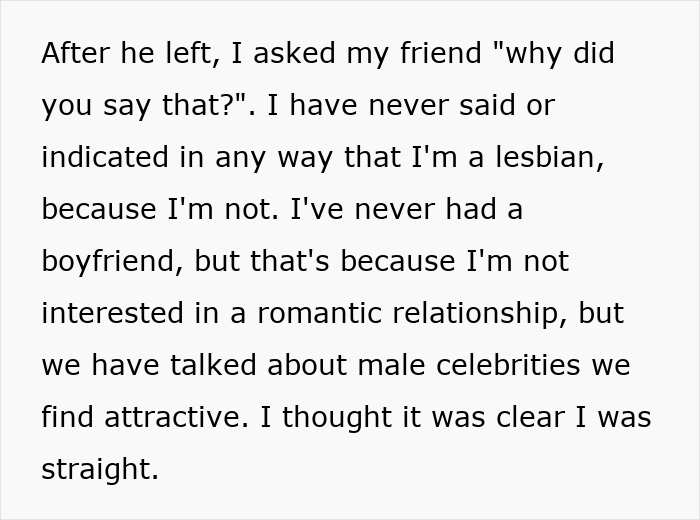 Text excerpt about assumptions regarding a woman's sexual orientation based on her appearance.