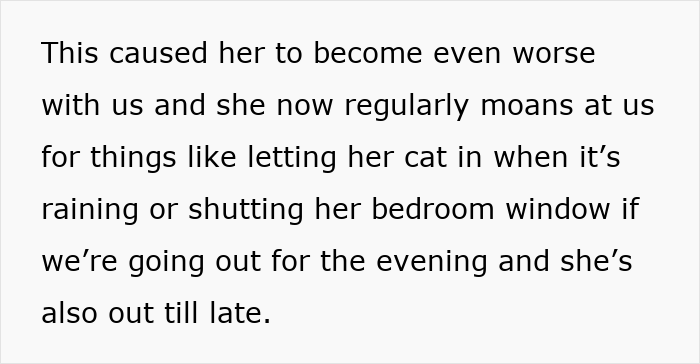 Text excerpt about a woman’s prolonged stay causing issues with her friend.