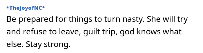 Text discusses preparing for difficult situations and maintaining strength in the face of challenges involving a guest.