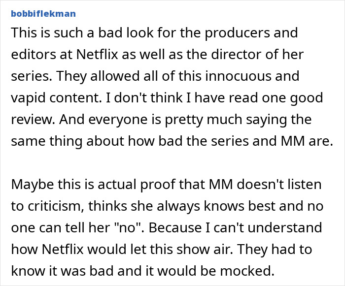 Critical review of Meghan Markle's show, highlighting negative feedback and controversies on Netflix.