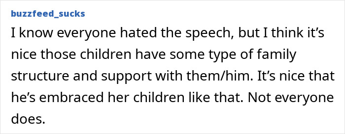 Text from social media discussing children&rsquo;s support after Oscars speech.