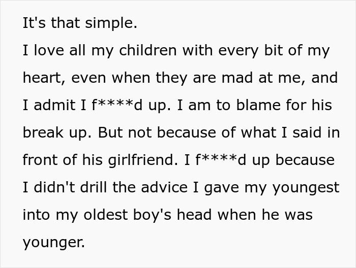 Text about a dad admitting mistakes in teaching his sons how to be good boyfriends.