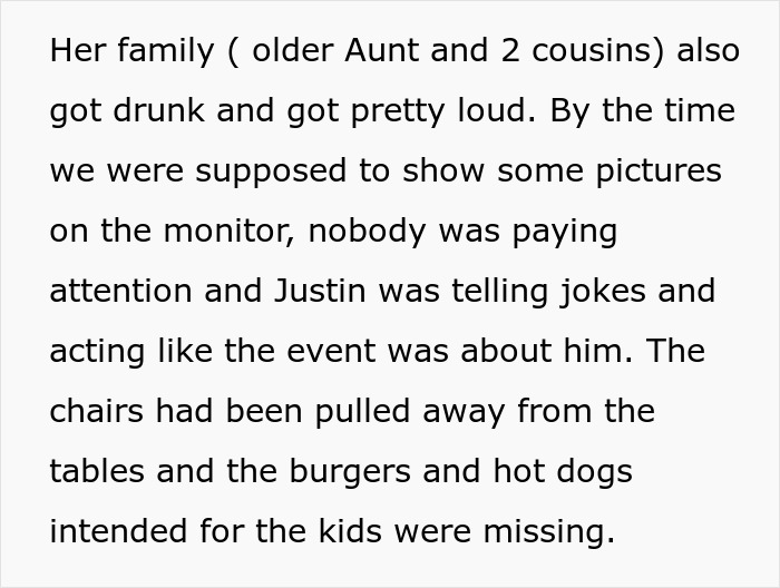 Family's drunken behavior disrupts rehearsal dinner.