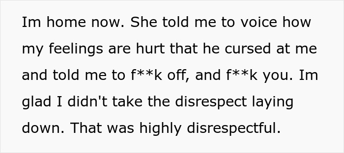 Text about feelings being hurt by disrespect, mentioning weaponized incompetence after a fight with her husband.