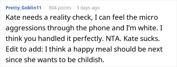 Reddit comment reacting to coworker insults about cooking, suggesting a reality check.