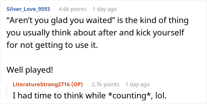 Reddit users share comments on a driver-paid-tolls petty revenge story.