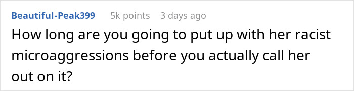 Reddit comment questioning tolerance of microaggressions related to coworker's cooking.