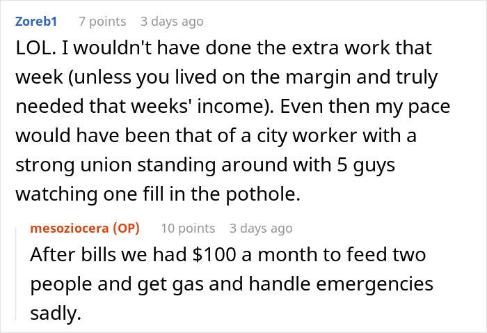 Online discussion about a strict female boss and an employee&rsquo;s response, involving financial struggles and job expectations.