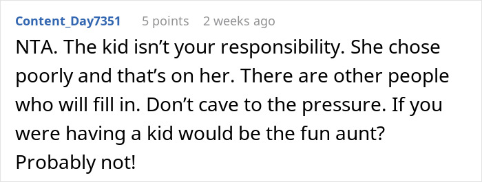 Text from online forum discussing sibling pressure to take parental role.