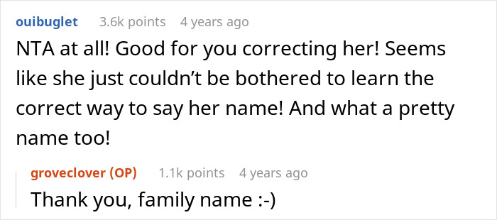 Reddit comment supporting a dad correcting a teacher on daughter&rsquo;s name pronunciation.