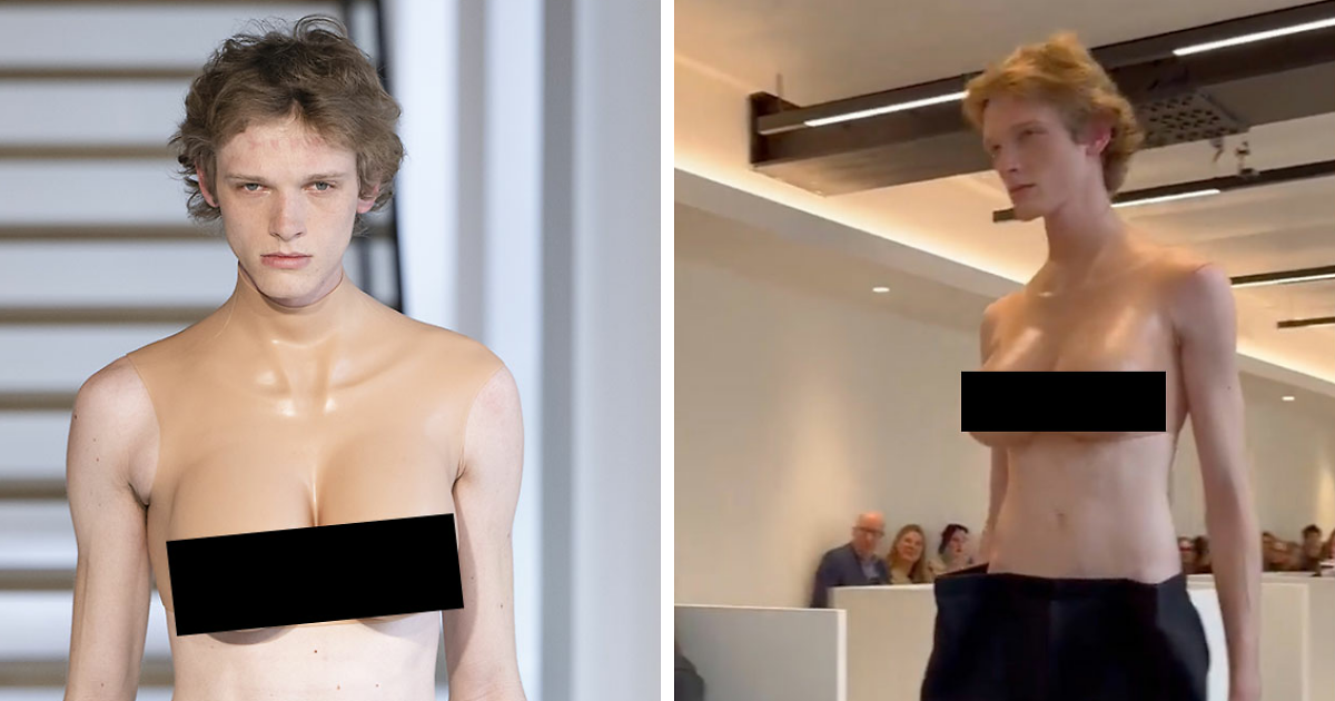 Paris Fashion Week Stuns with Bold Top Resembling Women's Bare Chest