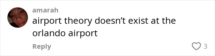 Comment on viral airport theory trend and Orlando airport experience.