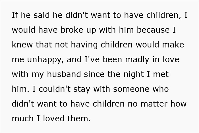 Text expressing a woman's sadness over her husband's feelings on having only one child, affecting their relationship.