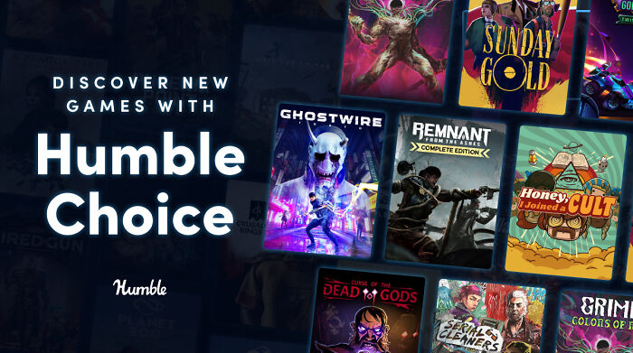 Discover new games with valuable memberships on Humble Choice, featuring diverse game covers.