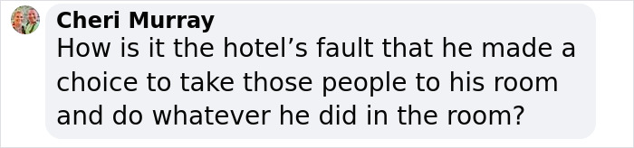 Comment questioning casino's responsibility in fatal call girl incident.