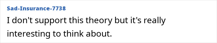 Comment by user Sad-Insurance-7738 discussing a theory about O.J. Simpson&rsquo;s case without supporting it.